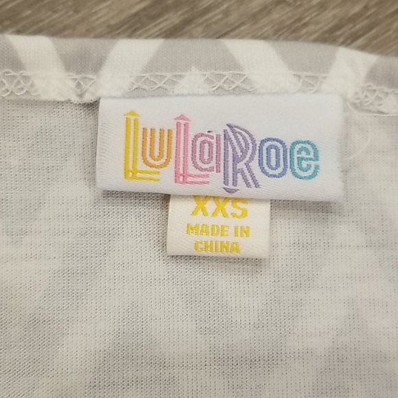 NWT LuLaRoe Gray and White Chevron Irma - Picture 5 of 5